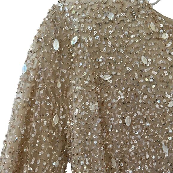 Retrofete Nikki Sequin Long Sleeve Mini Dress women’s size Medium - Picture 9 of 12